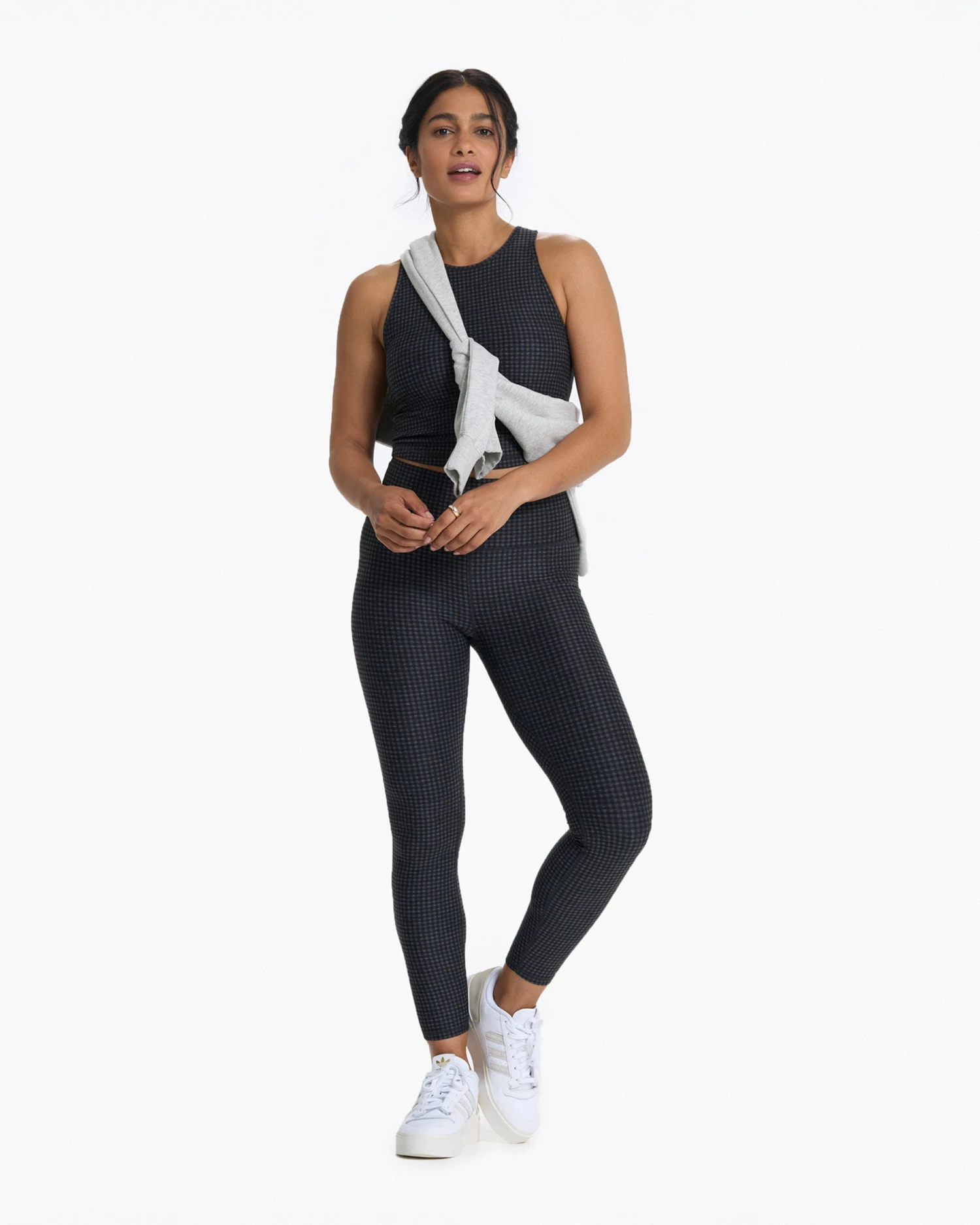 Clean Elevation Legging | Charcoal Heather Gingham 5 Clean Elevation Legging | Charcoal Heather Gingham - Image 5