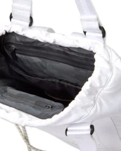 V1 Convertible Tote | White -Vuori Sales Store V8028WHT FA23 UNISEX ECOMM bags FLAT LAY 1