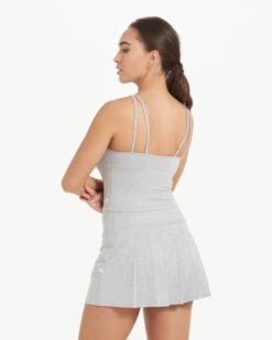 Halo Performance Crop | Pale Grey Heather -Vuori Sales Store VW1005PHG 9421