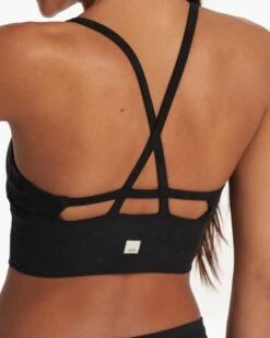 Long Line Elevation Bra | Black Heather -Vuori Sales Store VW1008HBK 4504