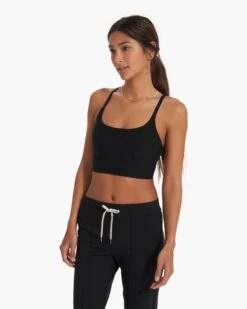 Long Line Elevation Bra | Black Heather -Vuori Sales Store VW1008HBK SP22 W ECOMM TOP 3393