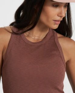 Sunrise High Neck Tank | Hazelnut 9 Sunrise High Neck Tank | Hazelnut -Vuori Sales Store VW1012HZN SP23 W ECOMM TOPS TOP 0426 1x1 aebd3933 f85b 4fae 87c7 be5468fa20fe