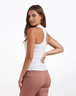 Sunrise High Neck Tank | White -Vuori Sales Store VW1012WHT 1049 CO22