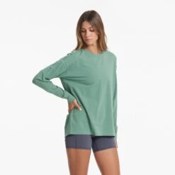 Long-Sleeve Feather Tee | Celadon -Vuori Sales Store VW1028CEL 01716
