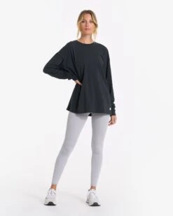 Long-Sleeve Feather Tee | Washed Black -Vuori Sales Store VW1028WBL 02064