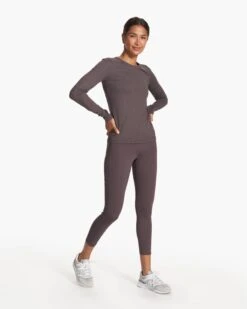 Long Sleeve Lux Crew | Plum Heather -Vuori Sales Store VW1038HPU FA23 W ECOMM TOPS FULL ALT 6