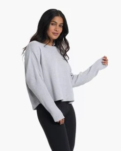 Slouchy Waffle Crew | Light Heather Grey 8 Slouchy Waffle Crew | Light Heather Grey -Vuori Sales Store VW1047LHG 2791