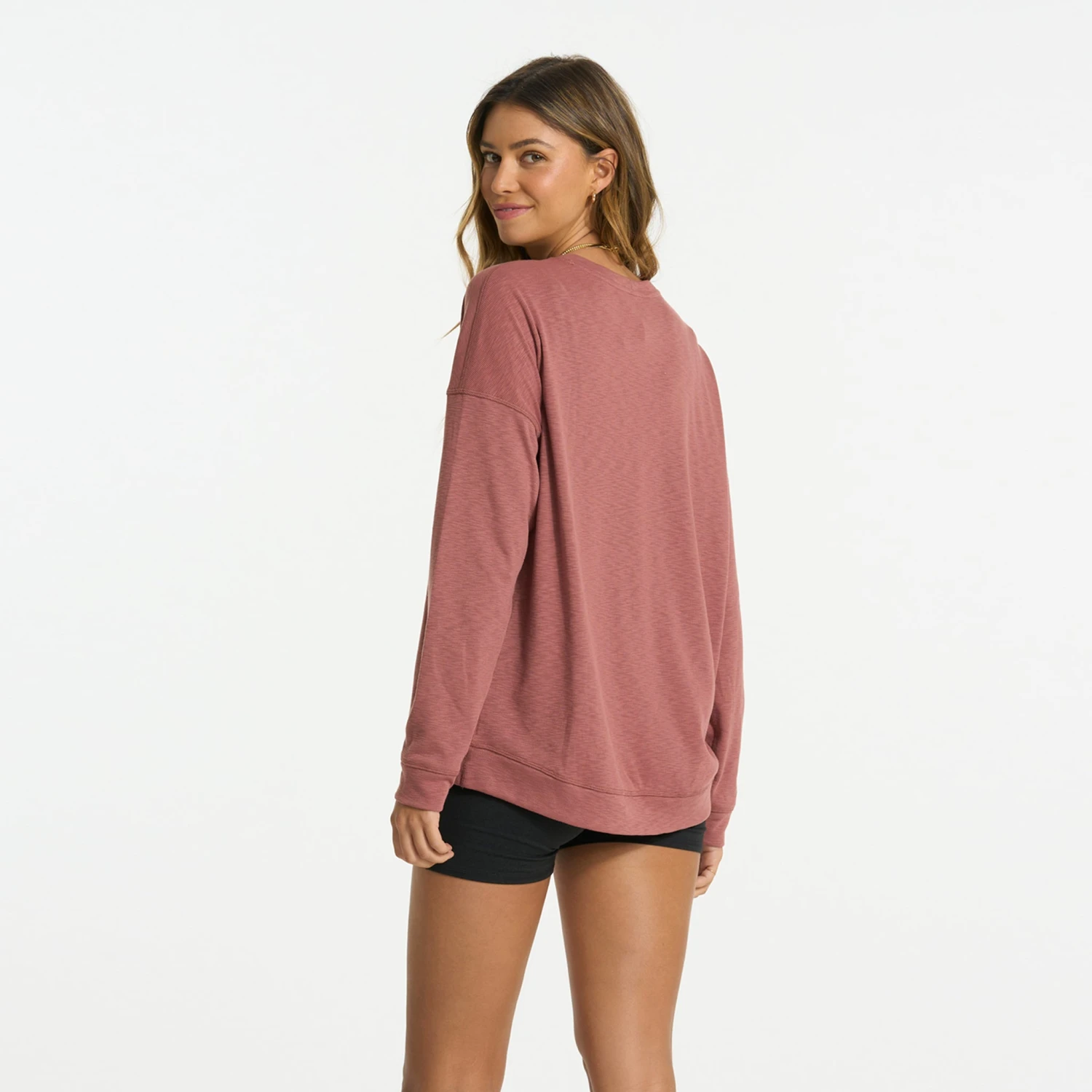 Long-Sleeve Sunrise Crew | Rosewood 2 Long-Sleeve Sunrise Crew | Rosewood - Image 2
