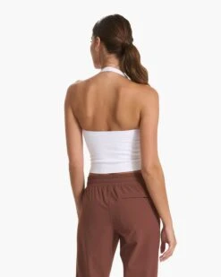 Simplicity Halter | White -Vuori Sales Store VW1054WHT SP23 W ECOMM TOPS TOP 2947 1X1 5d19ab7c 321b 4549 ad63 8eacd9e80e71