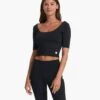 Lux Rib Avant Top | Black