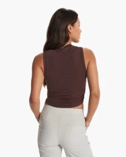 Westerlies Mock Tank | Mahogany 6 Westerlies Mock Tank | Mahogany -Vuori Sales Store VW1146MAH FA23 W ECOMM TOPS BACK TOPS 5