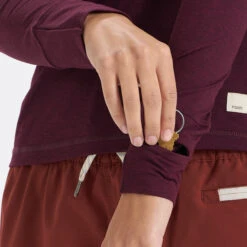 Long-Sleeve Lux Tee | Cerise Heather -Vuori Sales Store VW167HCE 4