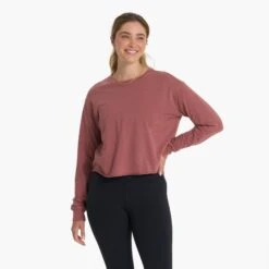 Long-Sleeve Coast Tee | Rosewood -Vuori Sales Store VW170RSD 02598