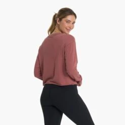 Long-Sleeve Coast Tee | Rosewood -Vuori Sales Store VW170RSD 02623