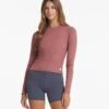 Long-Sleeve Pose Fitted Tee | Rosewood Heather