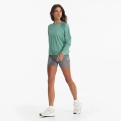 Long-Sleeve Halo Crew | Celadon Heather -Vuori Sales Store VW241HCN 01013