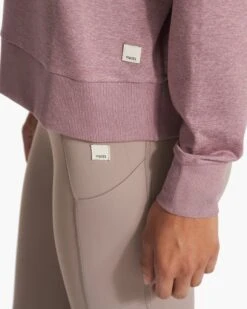 Long Sleeve Halo Crew | Orchid Heather 11 Long Sleeve Halo Crew | Orchid Heather -Vuori Sales Store VW241HOD FA23 M ECOMM fleece DETAIL 2