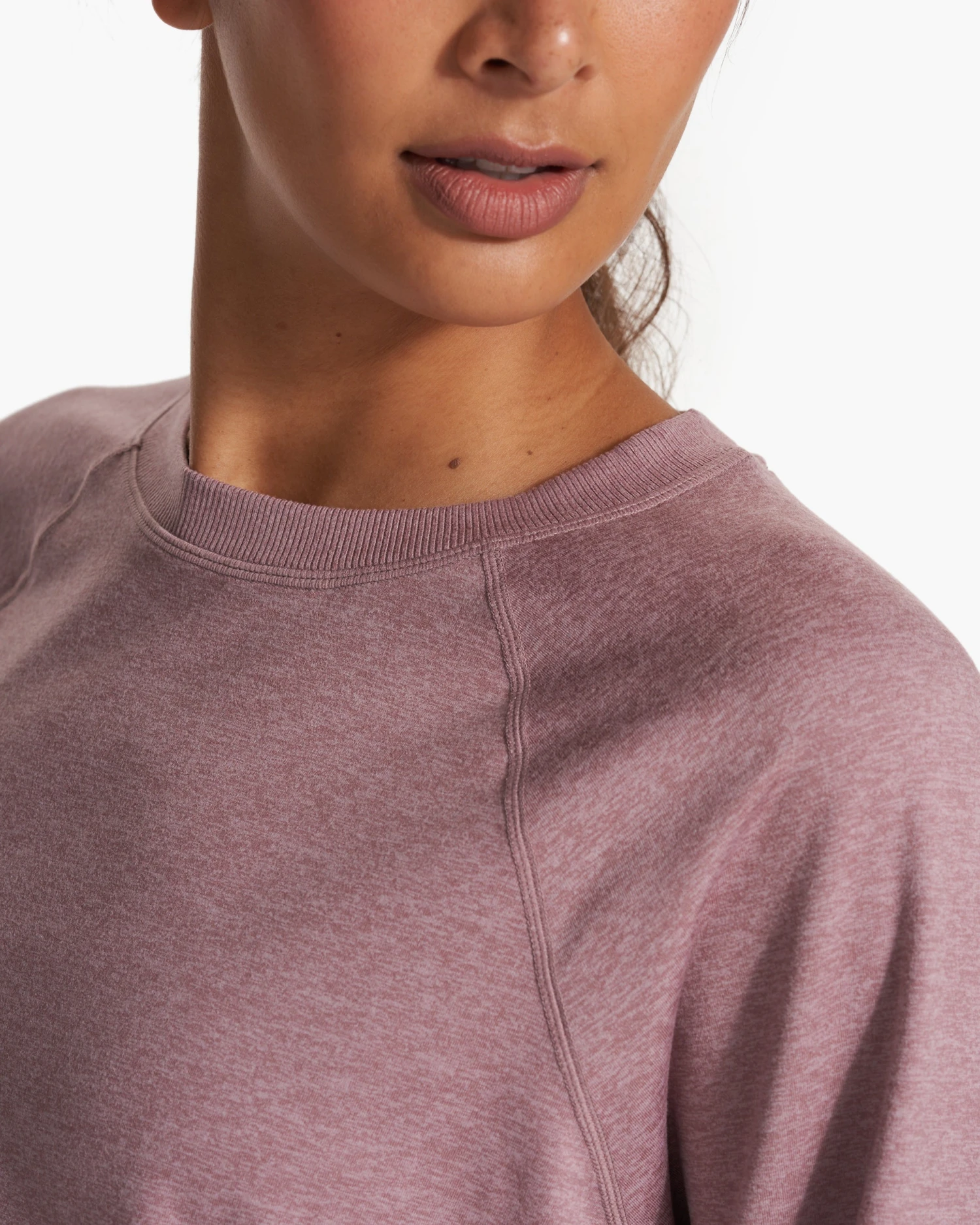 Long Sleeve Halo Crew | Orchid Heather 3 Long Sleeve Halo Crew | Orchid Heather - Image 3