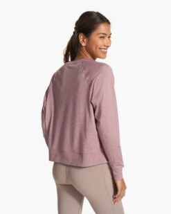 Long Sleeve Halo Crew | Orchid Heather 9 Long Sleeve Halo Crew | Orchid Heather -Vuori Sales Store VW241HOD FA23 W ECOMM fleece BACK TOPS 7