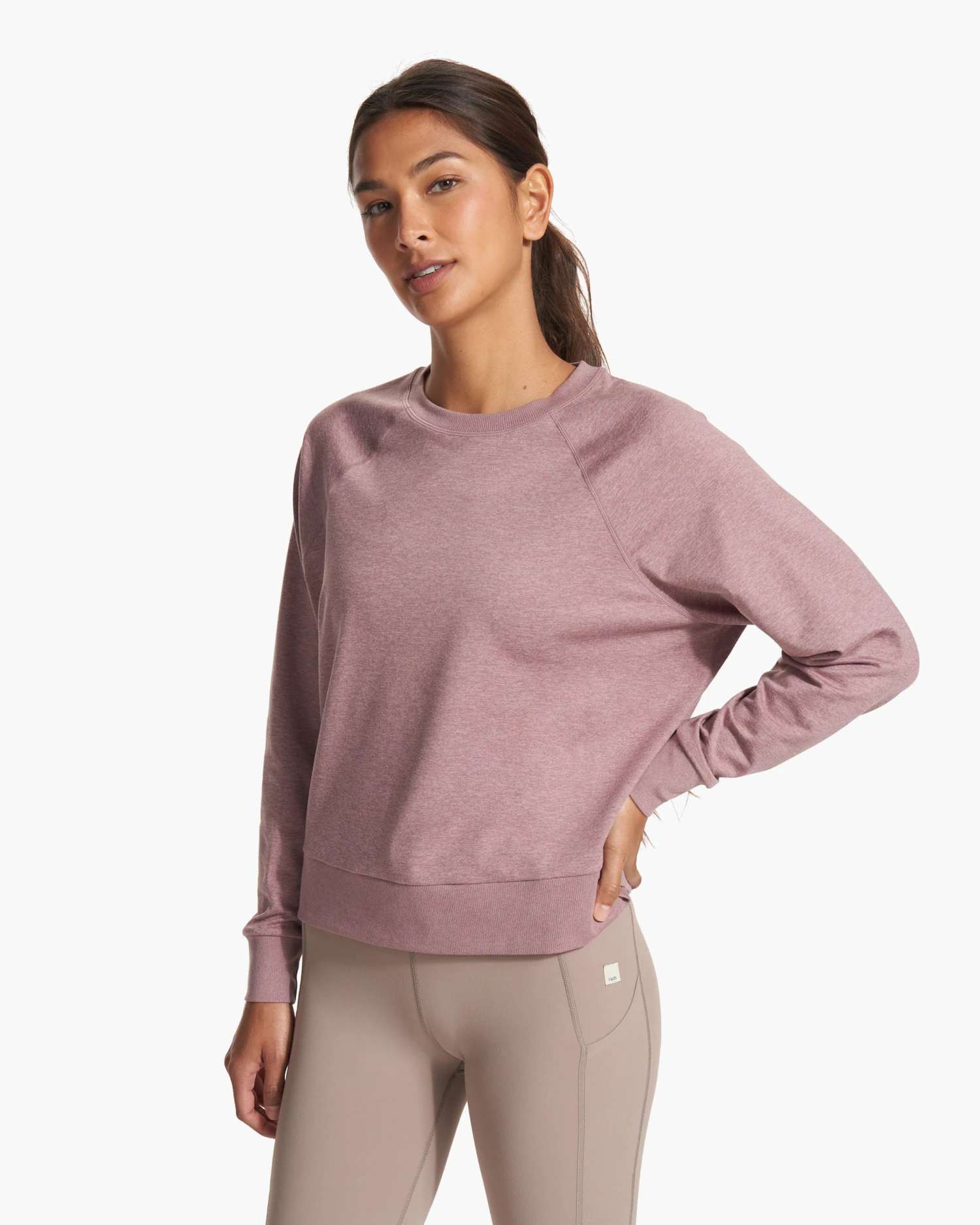 Long Sleeve Halo Crew | Orchid Heather 1 Long Sleeve Halo Crew | Orchid Heather