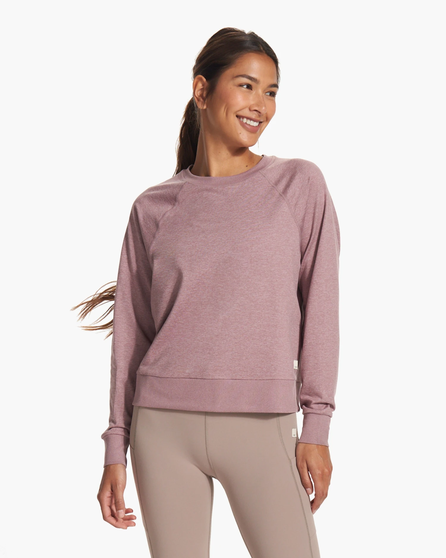 Long Sleeve Halo Crew | Orchid Heather 2 Long Sleeve Halo Crew | Orchid Heather - Image 2