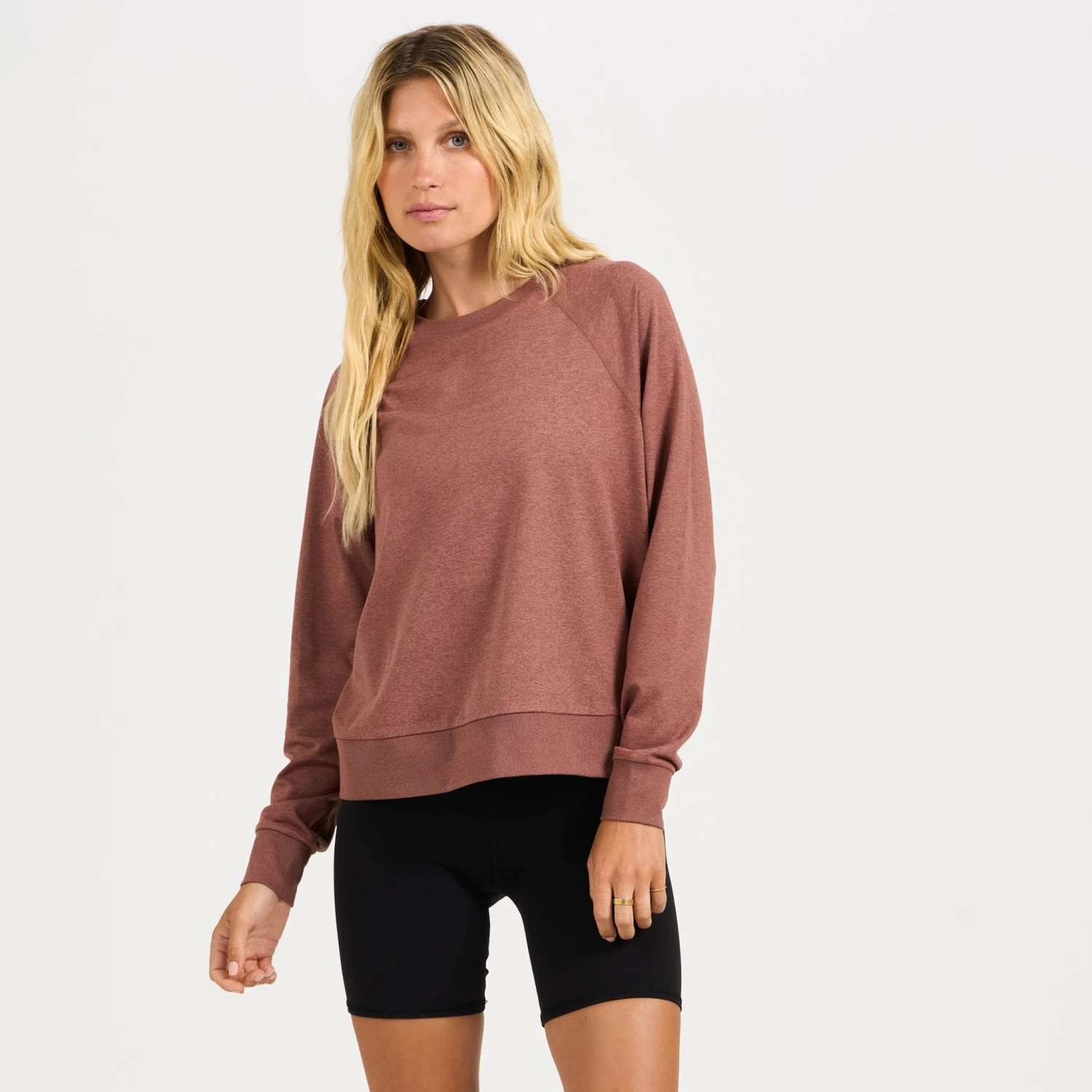 Long-Sleeve Halo Crew | Terracotta Heather 1 Long-Sleeve Halo Crew | Terracotta Heather