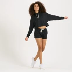 Halo Crop Funnel Neck | Black Heather -Vuori Sales Store VW255HBK 4 3209a154 649d 41f9 9195 6cfe70ae3211