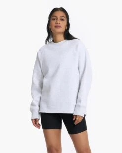 Restore Oversized Crew | Pale Grey Heather
