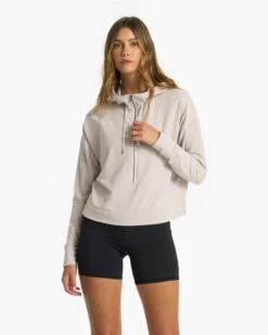 Vista Half Zip Hoodie | Oyster Heather
