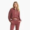 Halo Relaxed Half Zip | Rosewood Heather