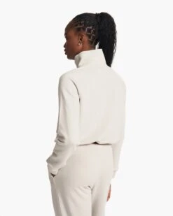 Sedona Half Zip | Salt -Vuori Sales Store VW274SAL FA23 W ECOMM fleece BACK TOPS 9