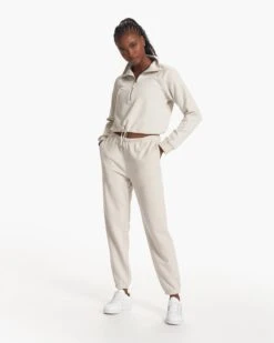 Sedona Half Zip | Salt -Vuori Sales Store VW274SAL FA23 W ECOMM fleece FULL ALT 7