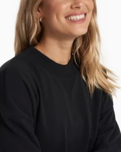 Sedona Crew | Black -Vuori Sales Store VW278BLK SP23 W ECOMM FLEECE DETAIL 2422 1x1 28a024b4 78df 4c31 9ca1 634dd3291e6b