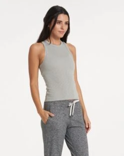 Sunrise High Neck Tank | Eucalyptus -Vuori Sales Store VW303HTG 4085
