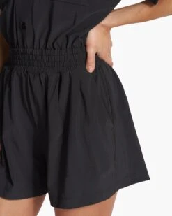 Villa Romper | Black -Vuori Sales Store VW3056BLK FA23 W ECOMM SHORTS BACK BOTTOMS 4