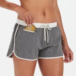 Tavi Short | Grey Linen Texture -Vuori Sales Store VW361GRL 5