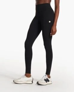 Vuori AllTheFeels™ Legging - Long | Black -Vuori Sales Store VW4018 LBLK FA23 W ECOMM PANTS FRONT ALT BOTTOMS 5