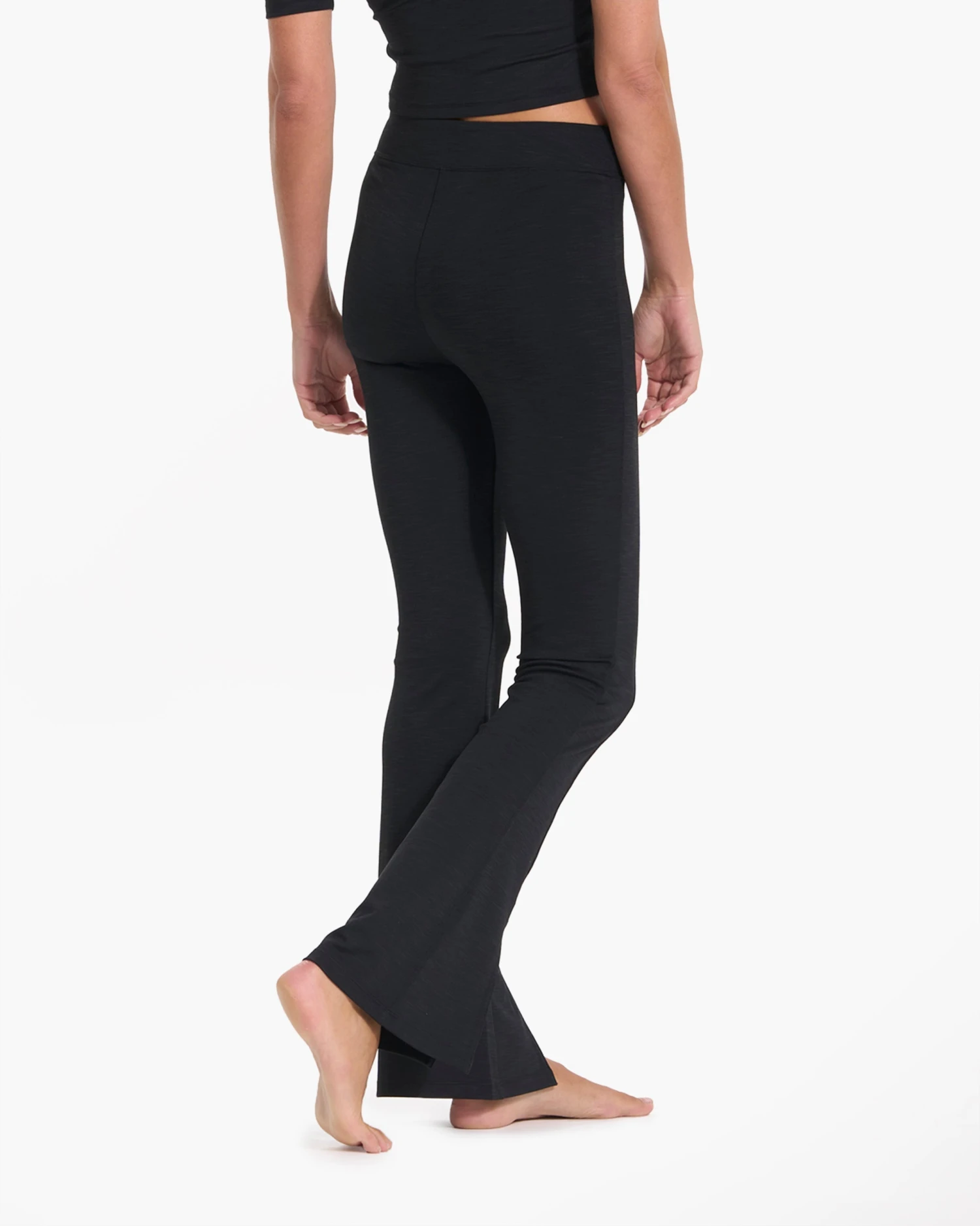 Lux Rib Split Bootcut | Black 5 Lux Rib Split Bootcut | Black - Image 5