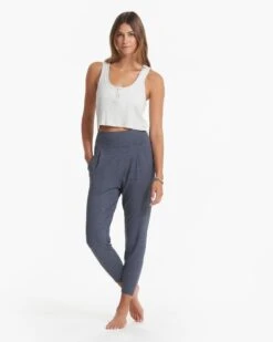 Lux At Ease Pant | Azure Heather -Vuori Sales Store VW427HAZ SP23 W ECOMM BOTTOM 04013