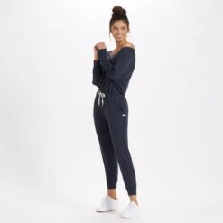 Long-Sleeve Lux Jumpsuit | Midnight Heather -Vuori Sales Store VW438MNH 2 4c6d1c8e 7476 4c98 a352 e1a15239b9d2