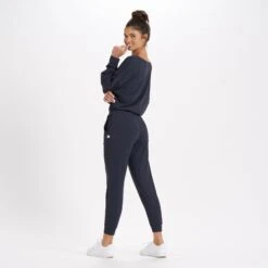 Long-Sleeve Lux Jumpsuit | Midnight Heather -Vuori Sales Store VW438MNH 3 47cef101 e25d 4ab6 af1c 8c0d7b8674ce