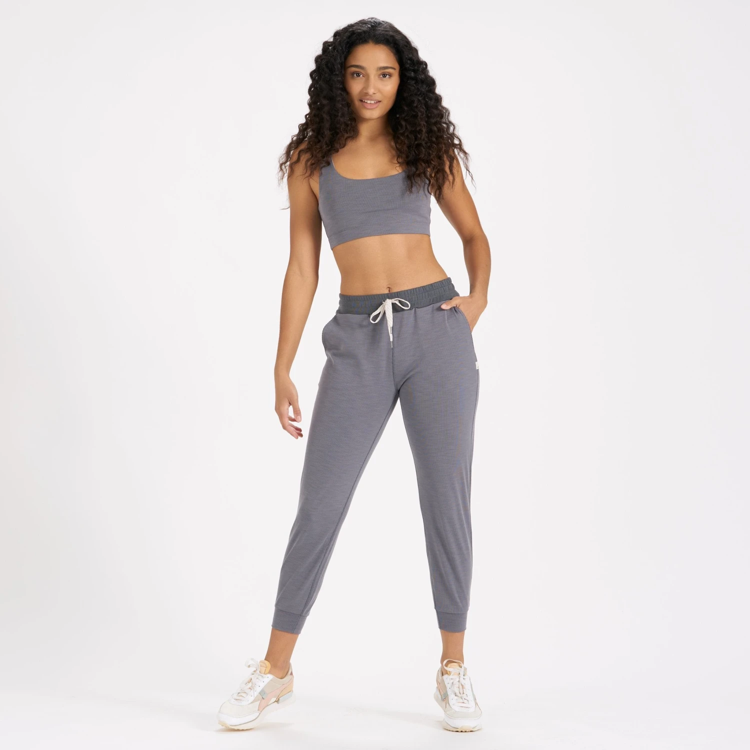 Lux Rib Performance Jogger | Heather Grey 2 Lux Rib Performance Jogger | Heather Grey - Image 2