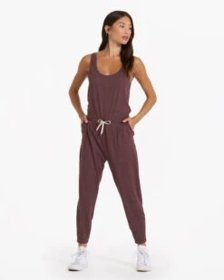 Lux At Ease Jumpsuit | Chestnut Heather -Vuori Sales Store VW458HCH 02631 1