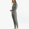 Lux Henley Jumpsuit | Heather Grey