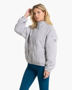 Halo Insulated Jacket | Pale Grey Heather -Vuori Sales Store VW544PHG 0842 retouch