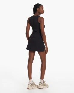 Topspin Dress | Black -Vuori Sales Store VW605BLK SP23 W ECOMM DRESSES 2284 FULL 1x1 a6eb8f35 2c6f 4fc5 b5f4 85c1b9df445a