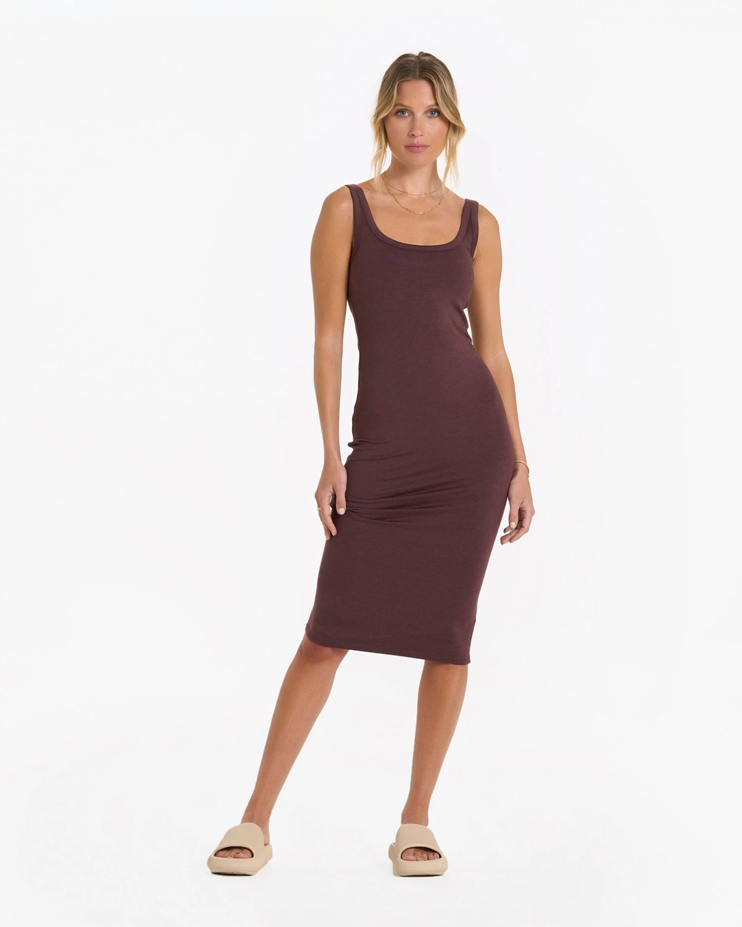 Halo Essential Dress | Chestnut Heather 1 Halo Essential Dress | Chestnut Heather