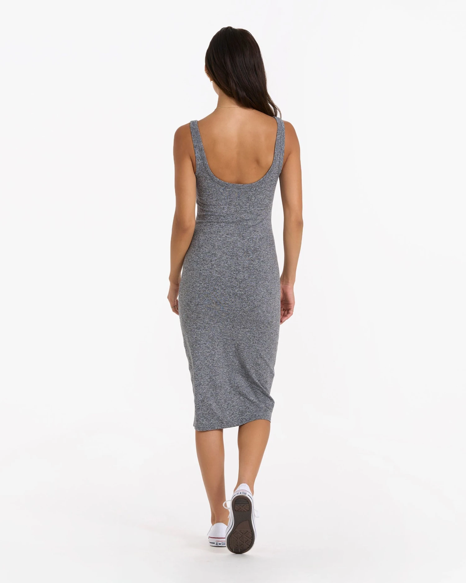 Halo Essential Dress | Heather Grey 3 Halo Essential Dress | Heather Grey - Image 3