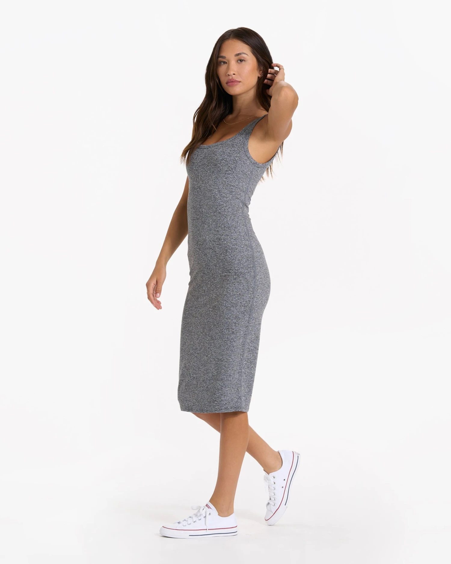 Halo Essential Dress | Heather Grey 2 Halo Essential Dress | Heather Grey - Image 2