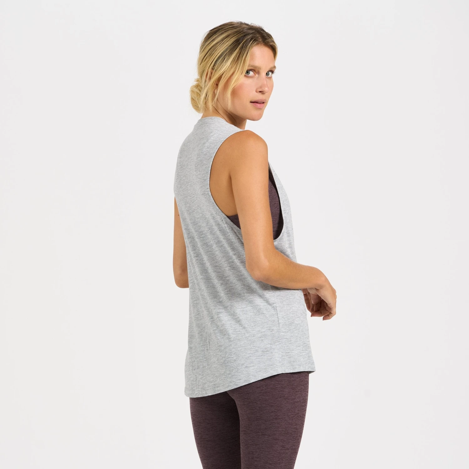 V1 Overlap Tank | Light Heather Grey 2 V1 Overlap Tank | Light Heather Grey - Image 2